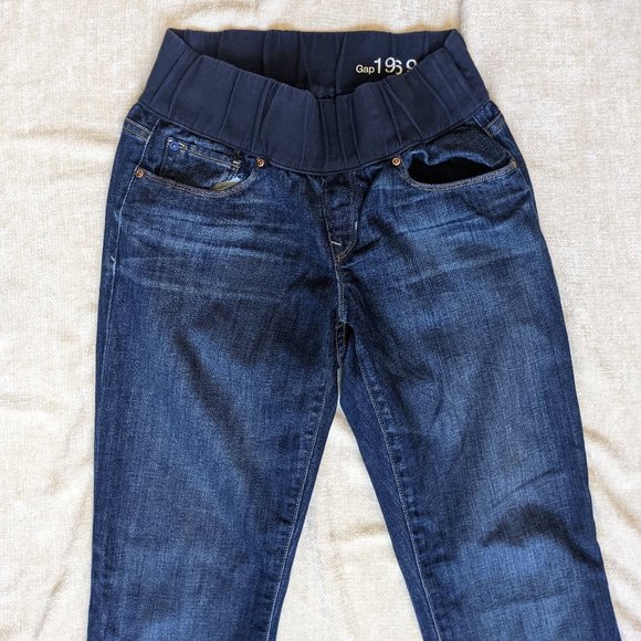 Gap‎ 1969 Maternity Bootcut Jeans - Dark Wash - Under Belly Stretch - Picture 2 of 10